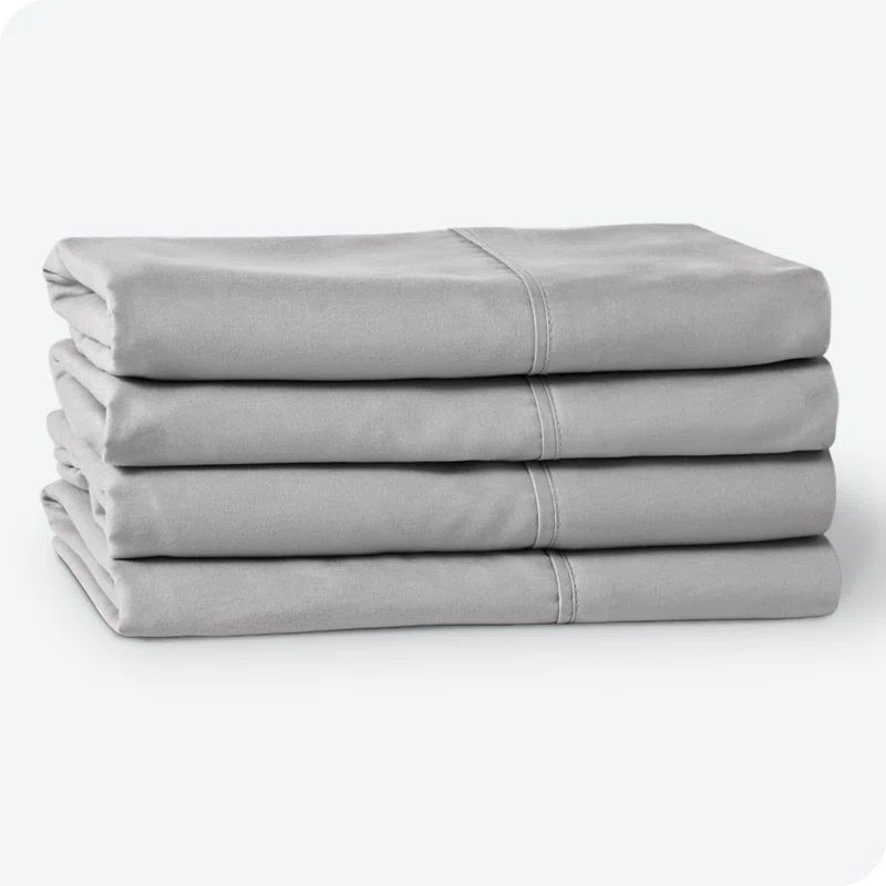 Light Gray Cotton Hypoallergenic Standard Pillowcases Set of 4