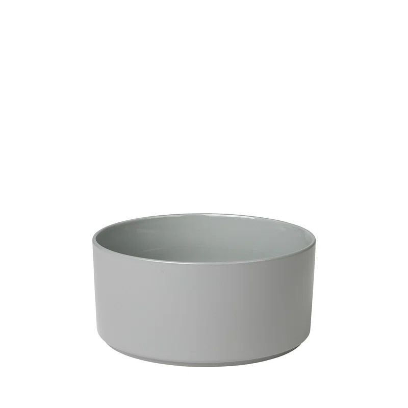 Mirage Grey Ceramic Medium Serving Bowl 8"