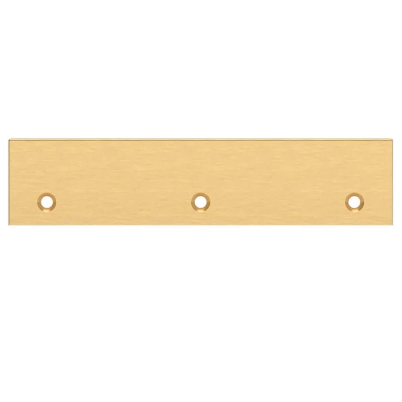 4" Brushed Brass Finger Edge Pull with Mounting Hardware