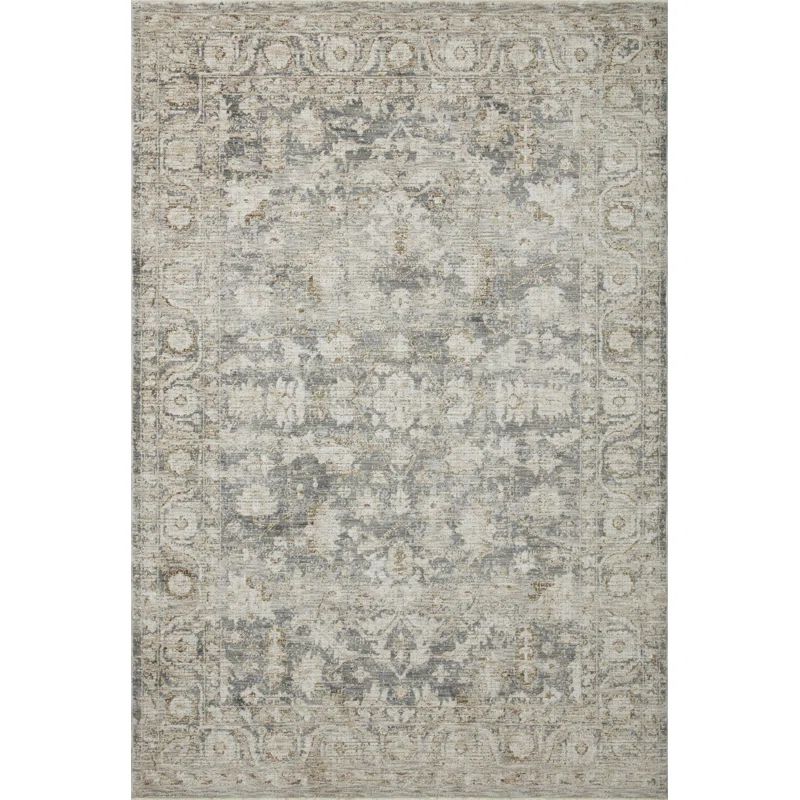 Honora Slate and Beige Synthetic Area Rug 3'-9" x 5'-9"