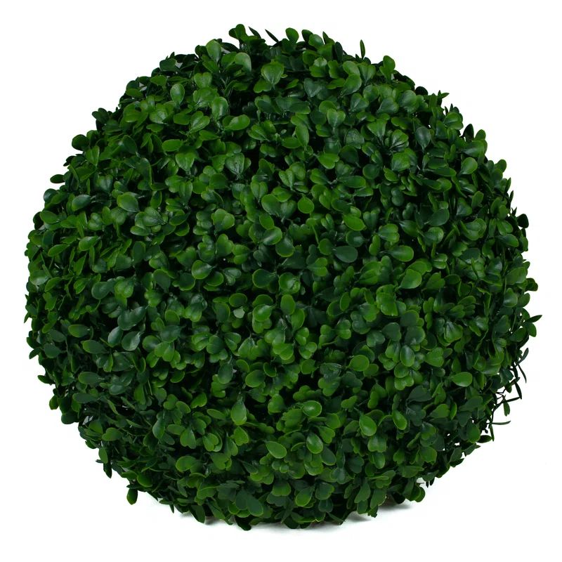 11" Green Artificial Boxwood Topiary Ball Centerpiece