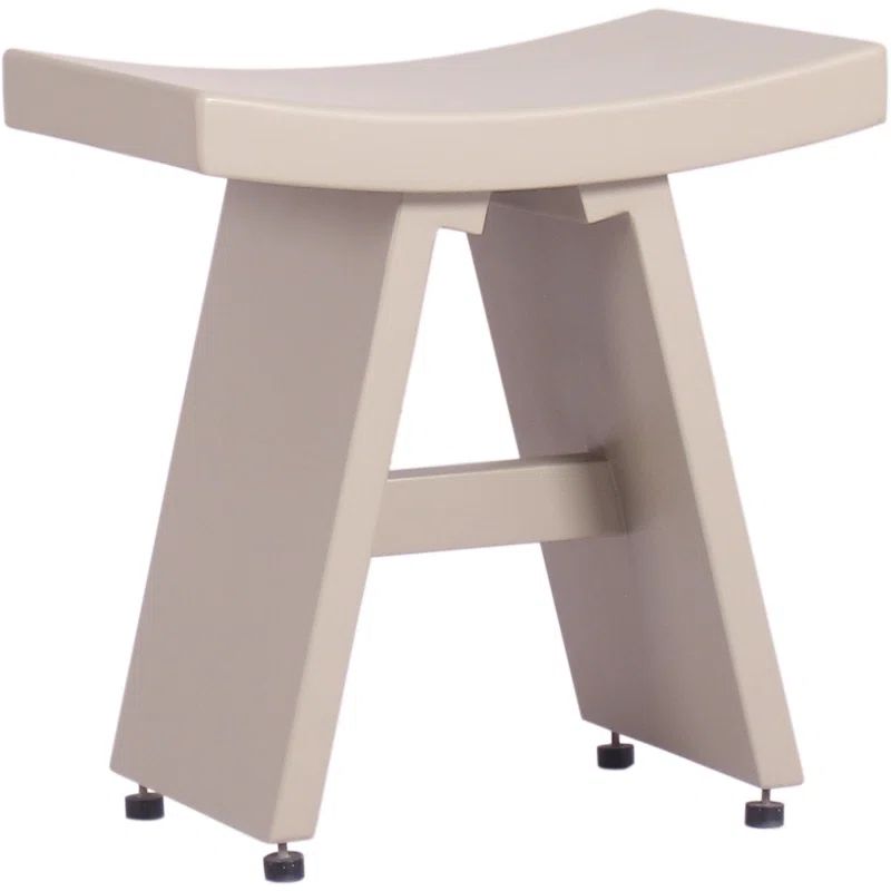 Gray Teak 18" Modern Decorative Wood Bench