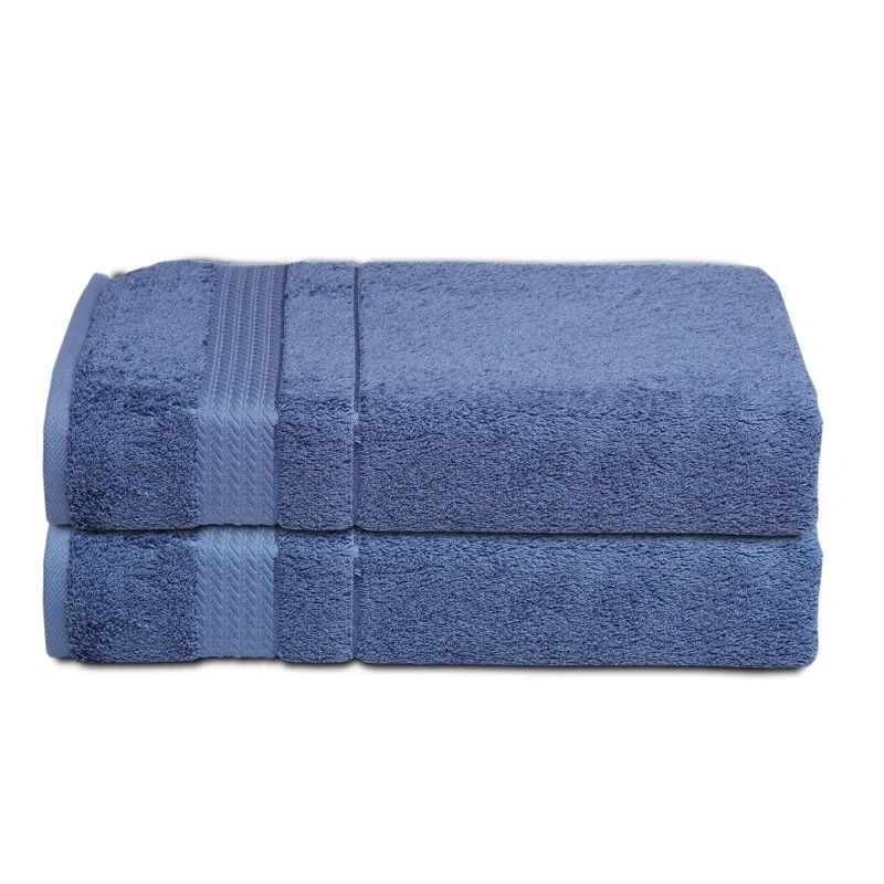 Melissa Cobalt Blue Turkish Cotton Hand Towels, Set of 2