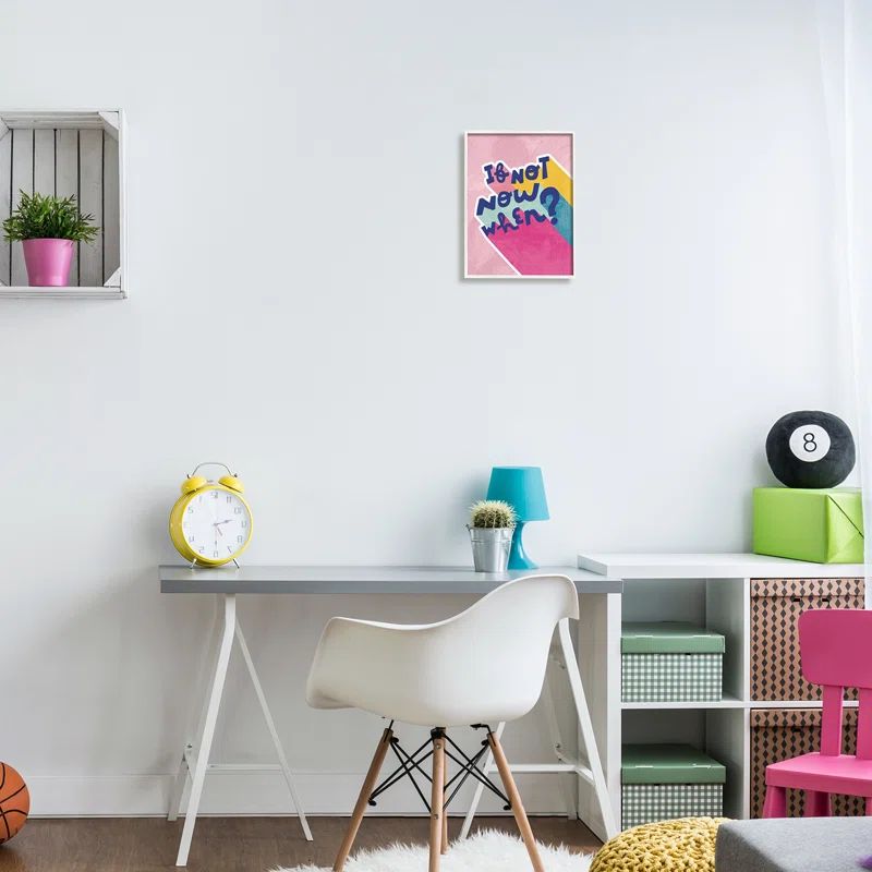 Colorful Motivational Quote Canvas Print with White Frame