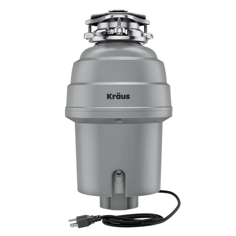 Matte Gray Stainless Steel Continuous Feed Garbage Disposal