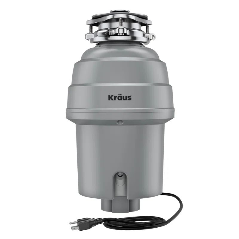 Matte Gray Stainless Steel Continuous Feed Garbage Disposal
