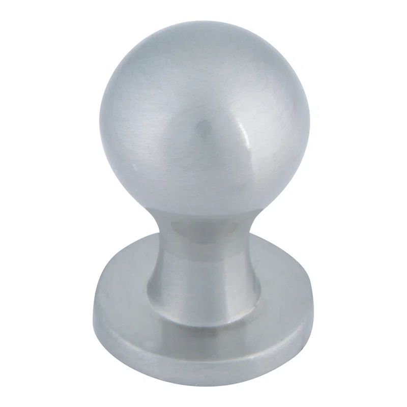 Brushed Nickel Round Cabinet Knob with Mounting Hardware