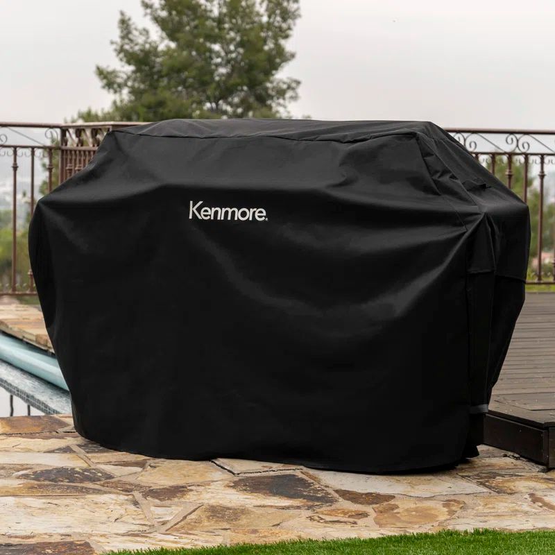 Kenmore Black Heavy-Duty Waterproof 66-Inch Gas Grill Cover