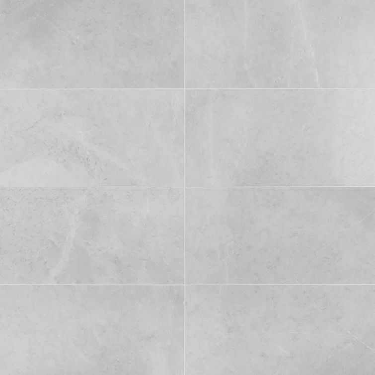 Large Format Frost Gray Honed Marble Bathroom Shower Tile