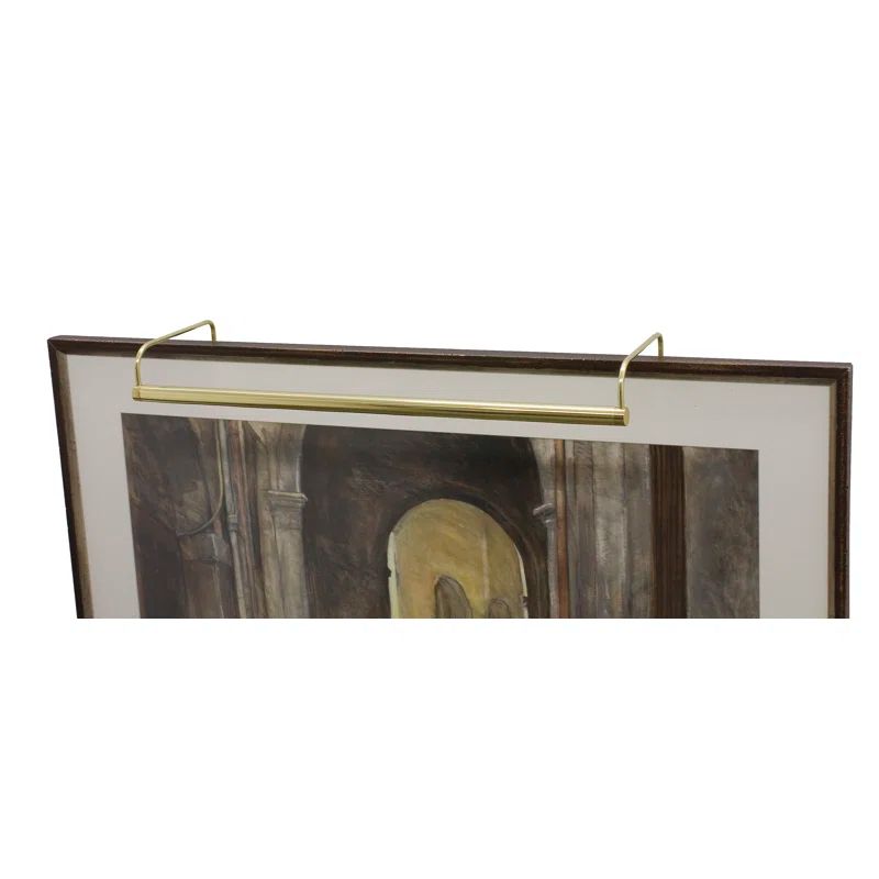 Sleek Brass Wall-Mount Dimmable Picture Light, 7.5" H x 11" W