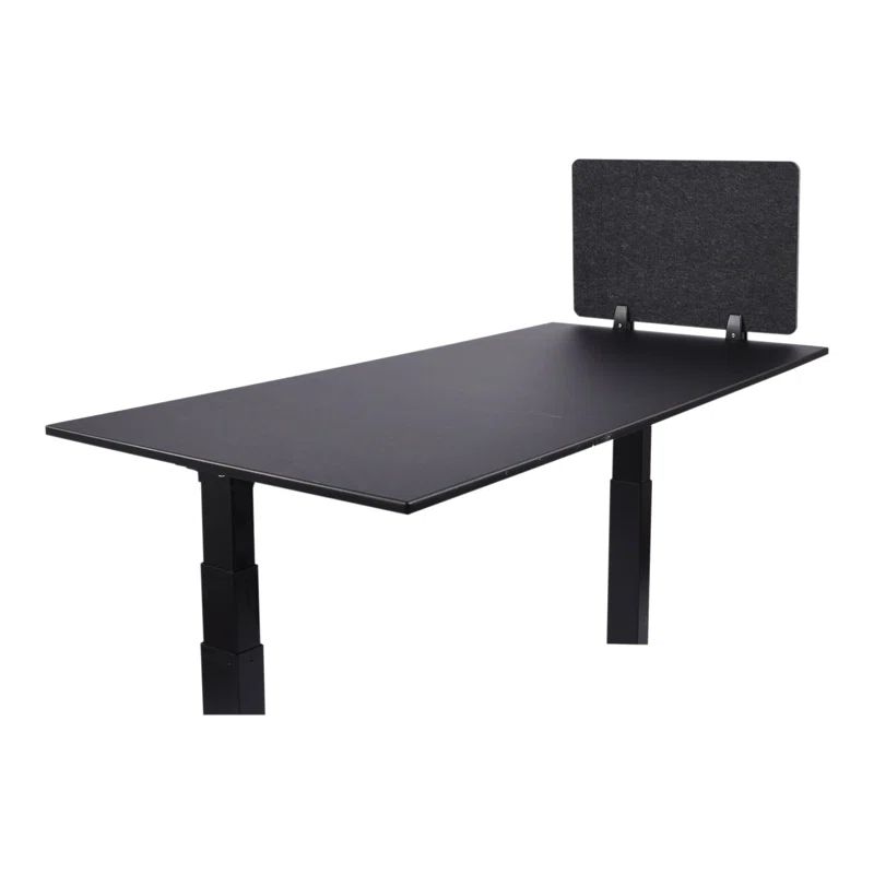 Anthracite Gray 24" x 16" Clamp-On Acoustic Desk Divider