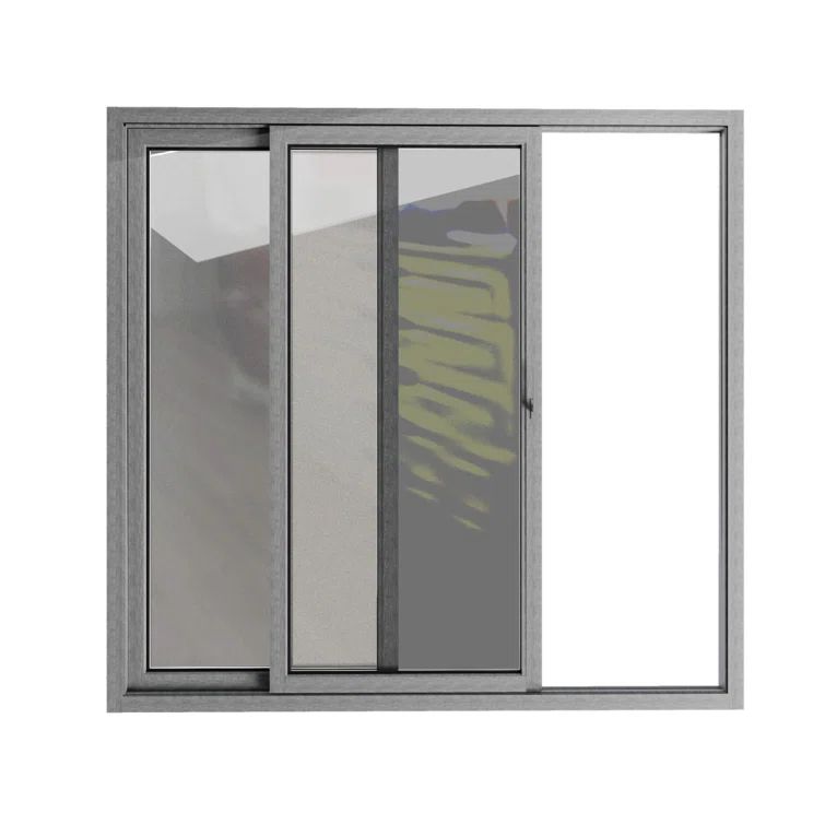 Grey Steel Sliding Patio Door with Tempered Glass, 72 x 80 in.