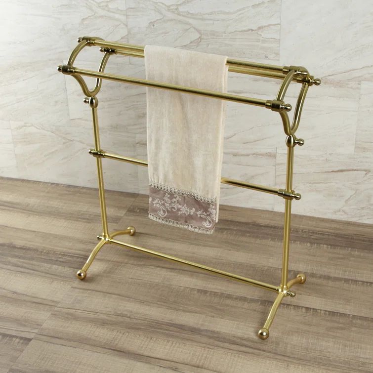 Kingston Brass Gold Freestanding Y-Type Towel Rack