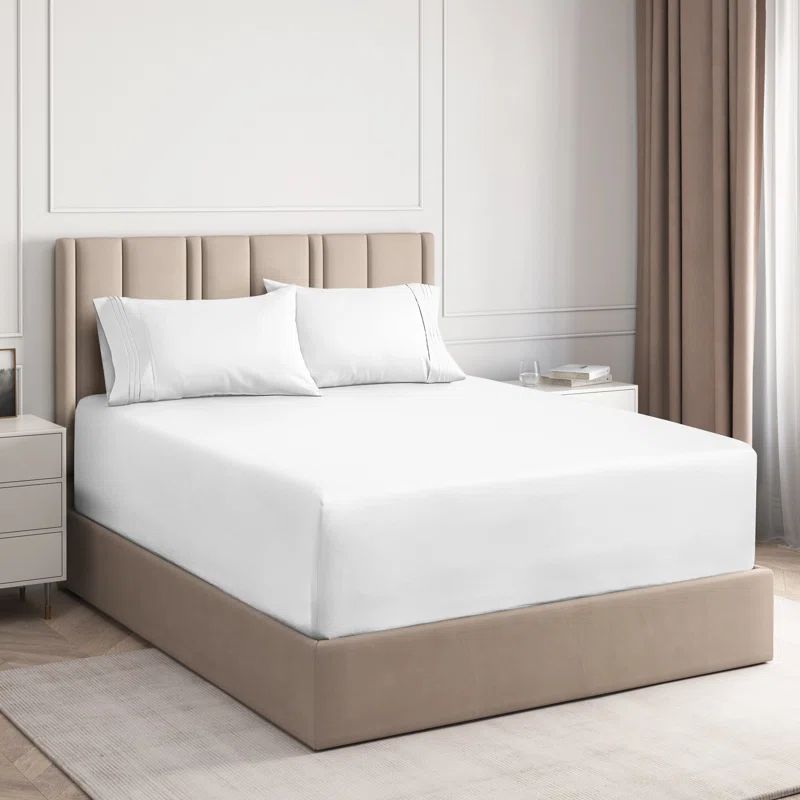 King White Extra Deep Pocket Microfiber Sheet Set