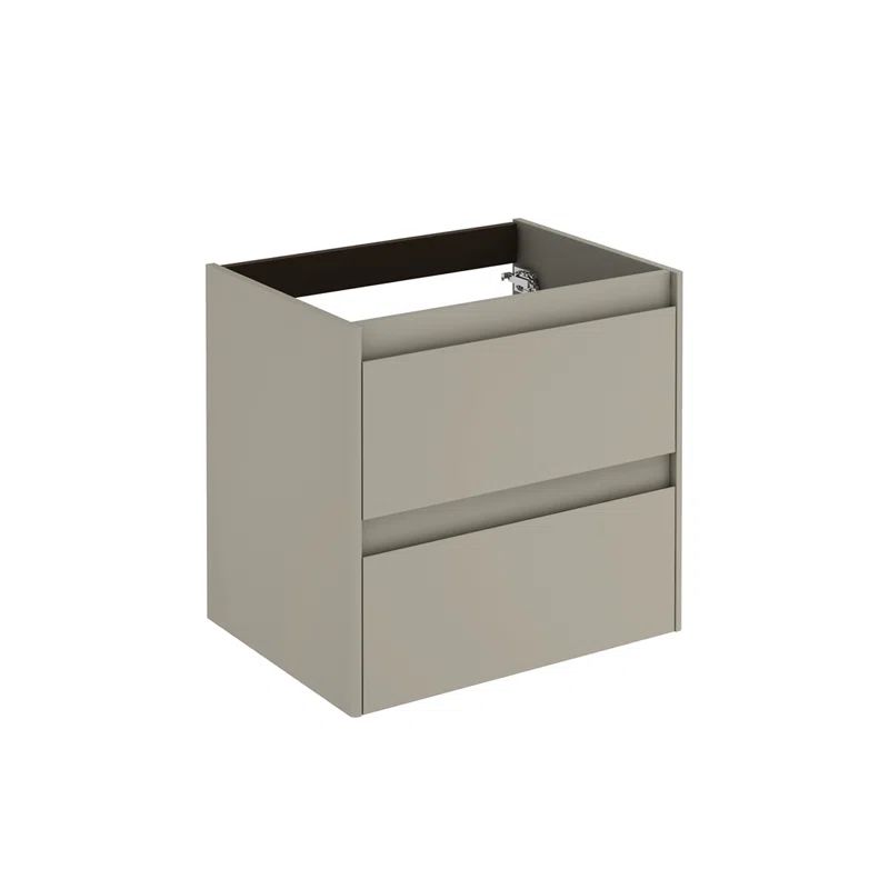 Ambra 24" Matte Sand Wood Single Wall-Mounted Vanity Cabinet
