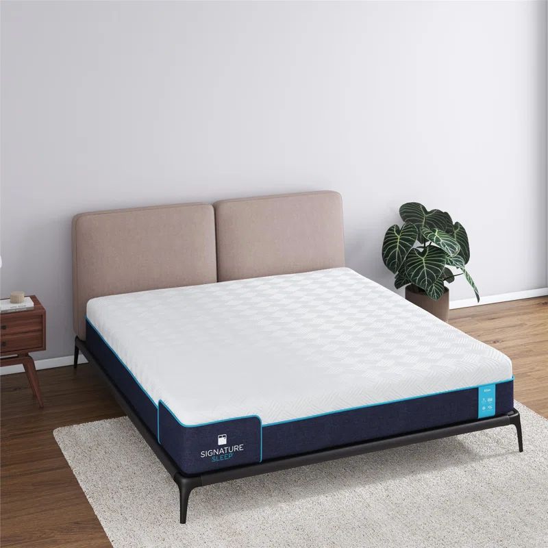 King 12" Charcoal Gel Memory Foam Mattress with Knit Cover
