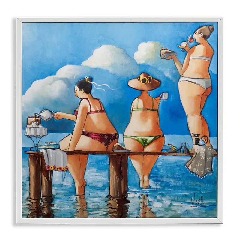 Stupell Industries " Whimsical Summer Beach Ladies " by Ronald West