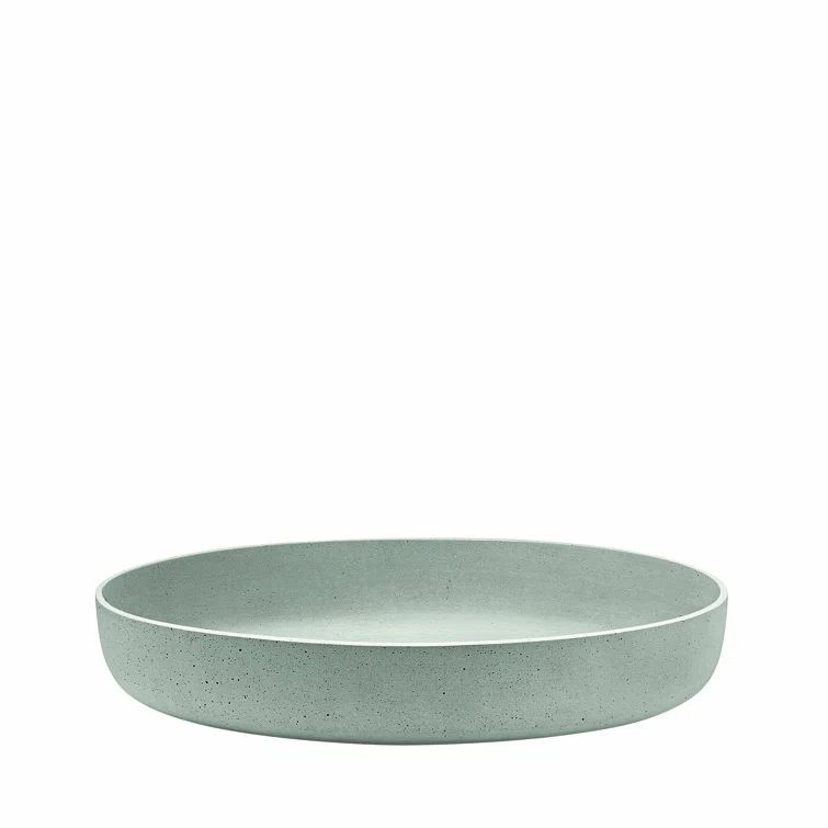 Lunar Echo 15.75'' Light Gray Resin Decorative Plate