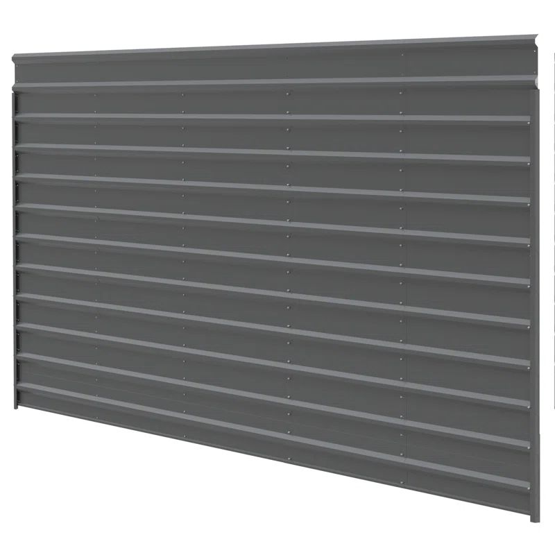 Charcoal Galvanized Steel Carport Enclosure Side Wall