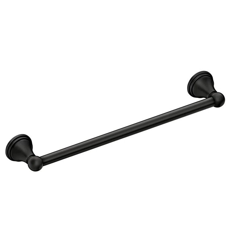 Matte Black 24-Inch Wall Mounted Towel Bar