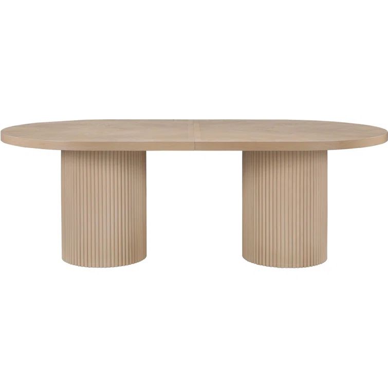 Ivona Natural Oak Extendable Oval Dining Table