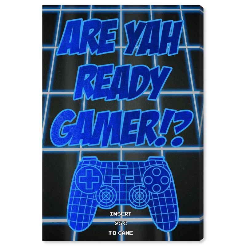 Ready Gamer Canvas Art Prints in Gallery Wrapped Format