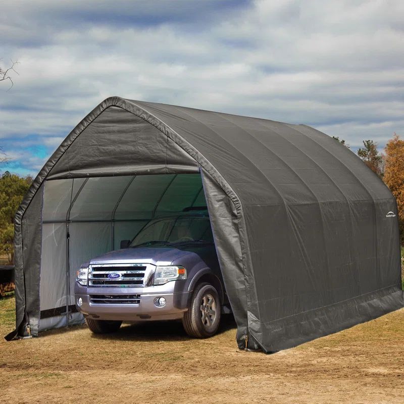 Gray Steel 13' x 20' x 12' Garage-in-a-Box