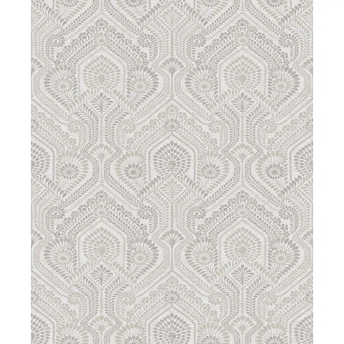 Fernback Grey Ornate Botanical Non-Woven Wallpaper