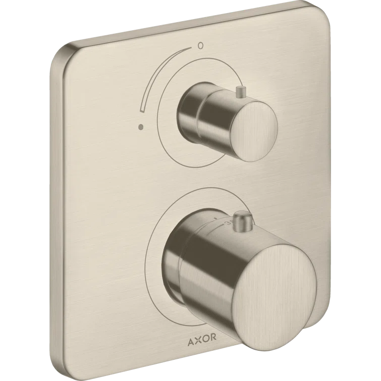 Axor Citterio M Sleek 7-inch Wall-Mounted Thermostatic Shower Trim in Brushed Nickel