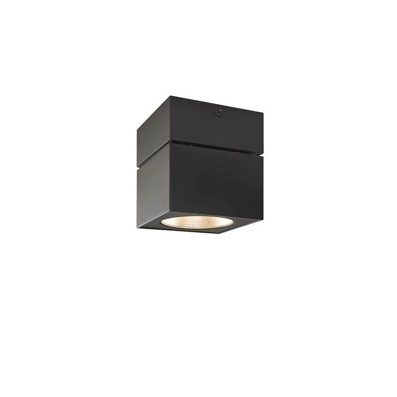 Black Square LED Flush Mount Ceiling Light