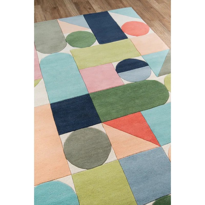 Vivid Spectrum Hand-Tufted Wool Rug in Blue, 3'6" x 5'6"