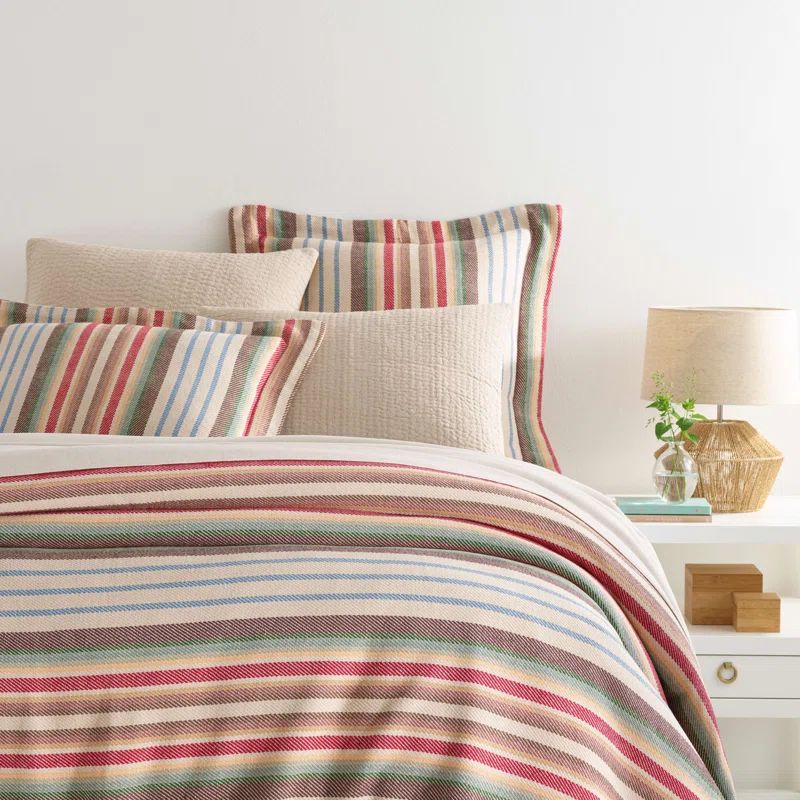 Ranch Horizontal Striped Full/Queen Cotton Throw Blanket