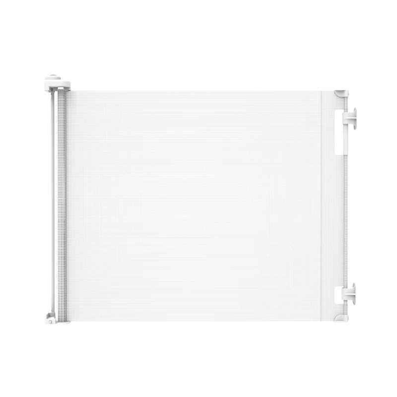 White Retractable Plastic and Fabric Baby Gate for Stairs
