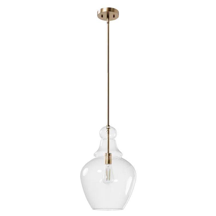 Alturas Gold Mini Pendant Light with Clear Glass Shade