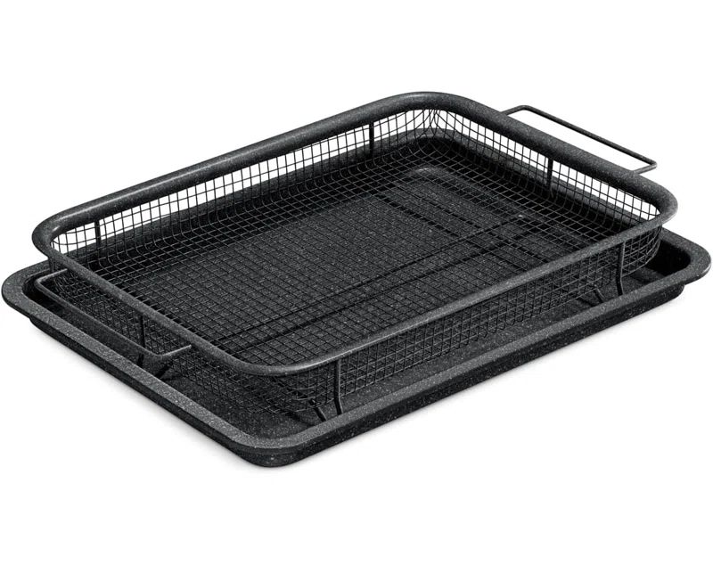 Gray Marble Non-Stick Carbon Steel Cookie Sheet Set