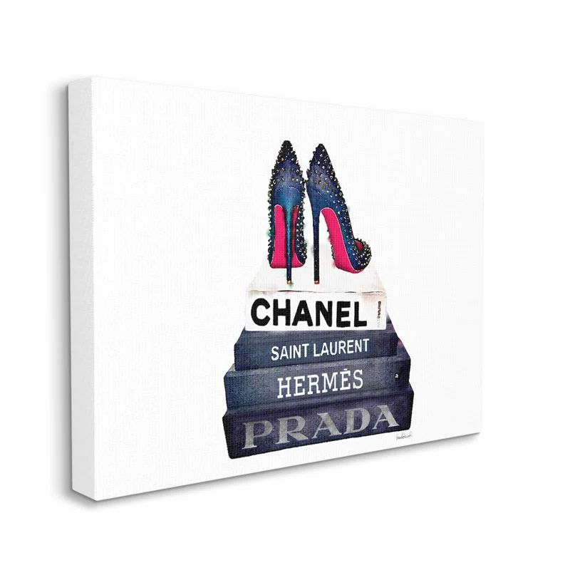 Glam Fashion Book Set Canvas Wall Art
