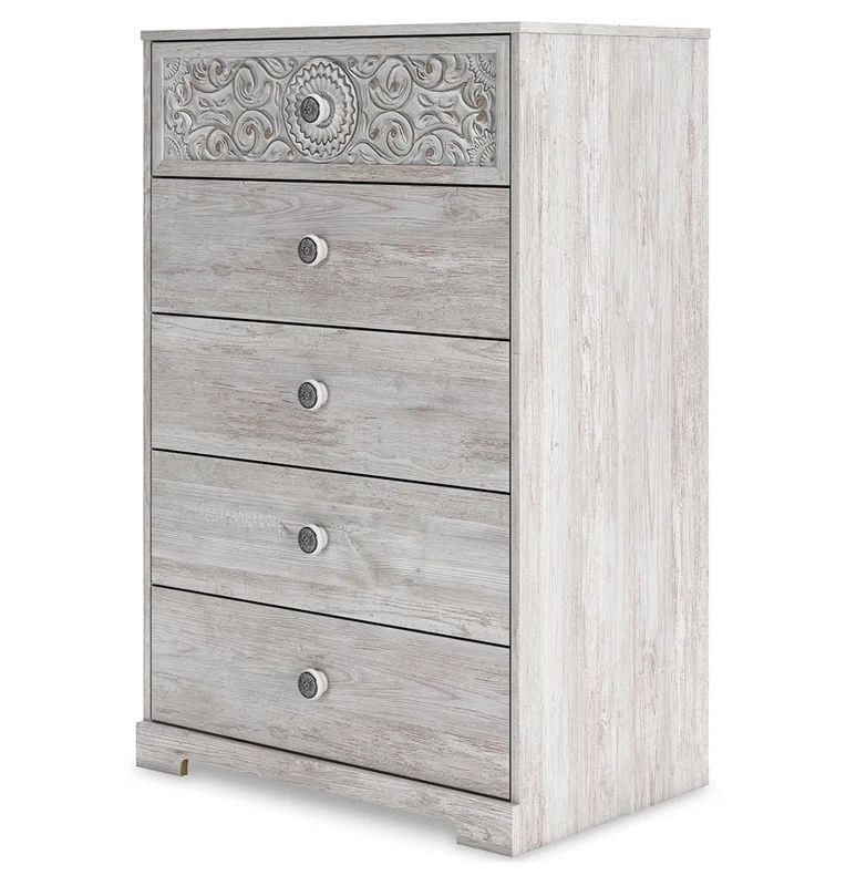 Brown Cottage Style Tall Chest of Drawers