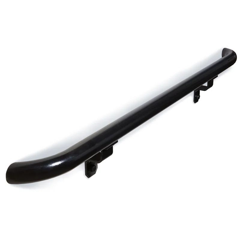 Hammered Black Aluminum Handrail Kit with Wall Returns, 8 ft.