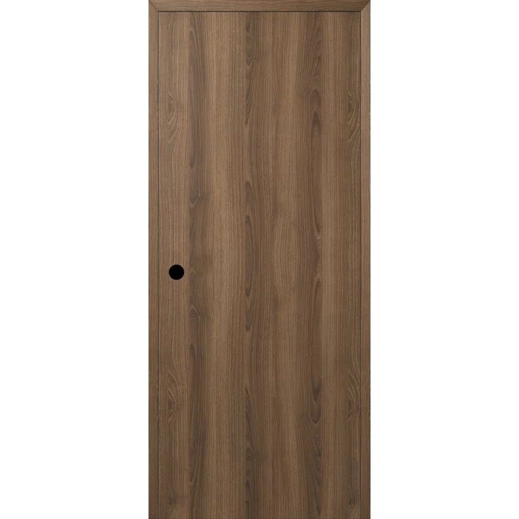 Pecan Nutwood Solid Core Right-Handed Prehung Interior Door