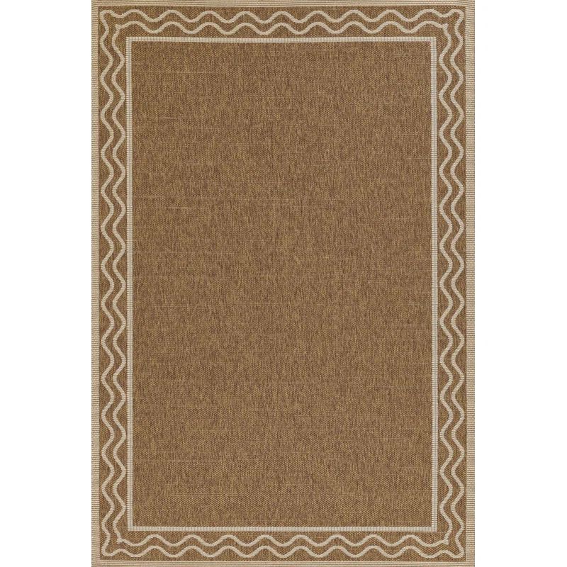 Natural Diamond Pattern Rectangular Synthetic Rug 9' x 12'