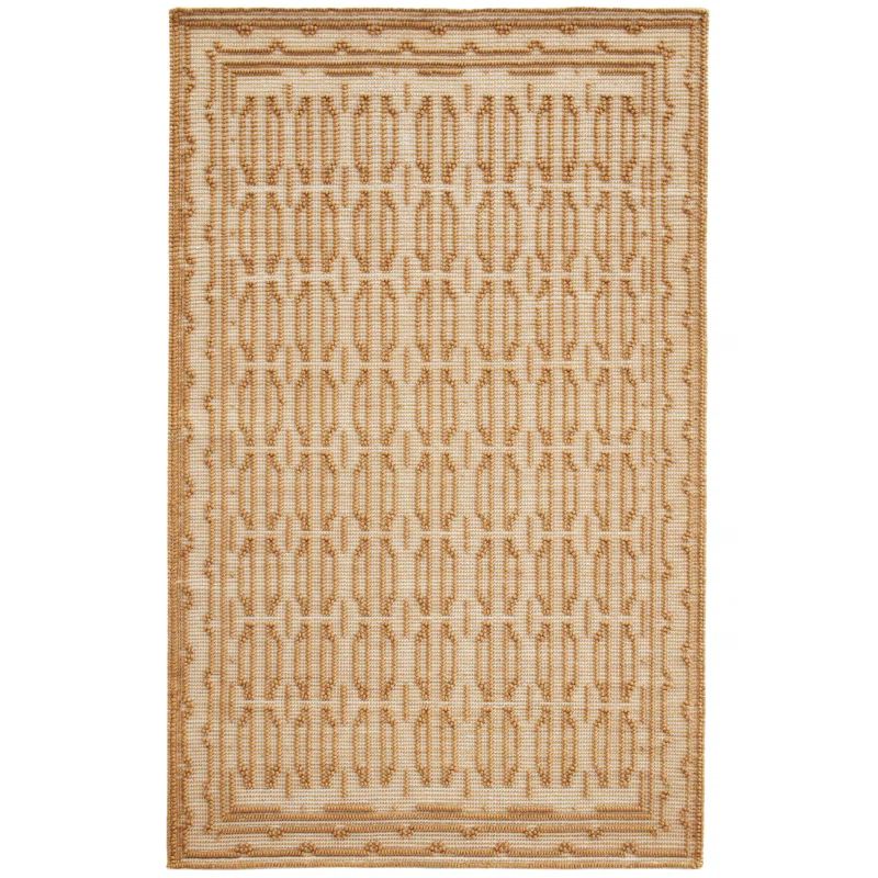 Campbell Sand Handwoven Geometric Wool Runner Rug