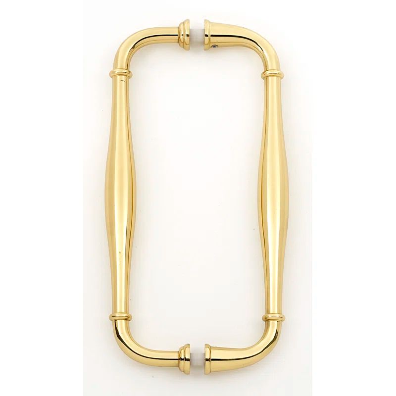 Polished Brass 8" Back to Back Glass Door Pull