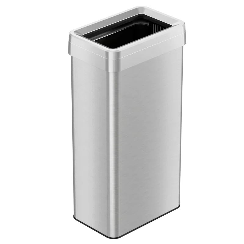 21 Gallon Silver Stainless Steel Touchless Trash Can