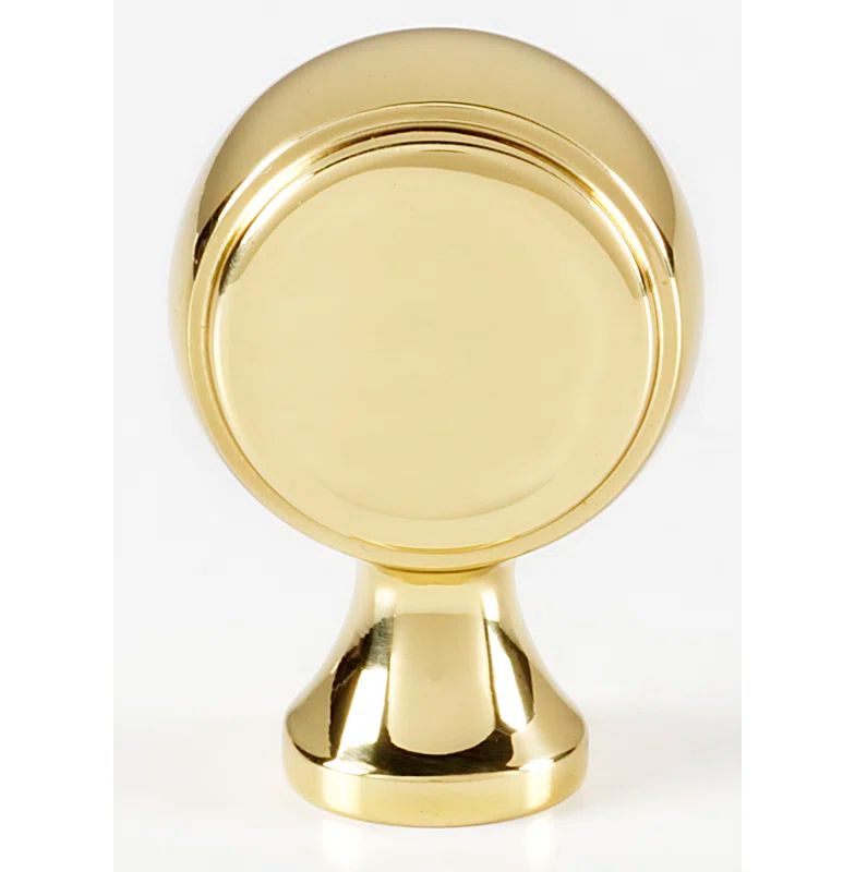 Polished Brass Oval Mid-Century Cabinet Knob