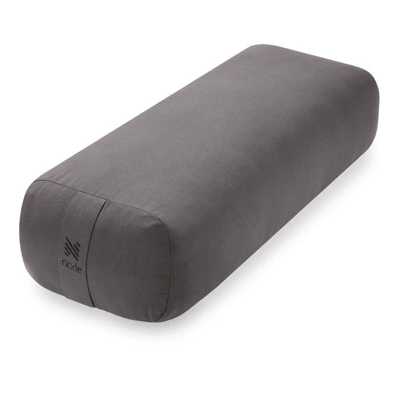 Gray Organic Cotton Rectangular Yoga Meditation Bolster