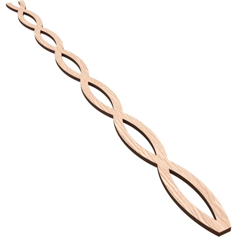 Rakaia 47" Red Oak Decorative Slat Wall Panel Kit with 22 Slats