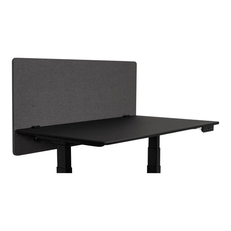 Ash Gray Acoustic Desk Divider with Clamp-on Design