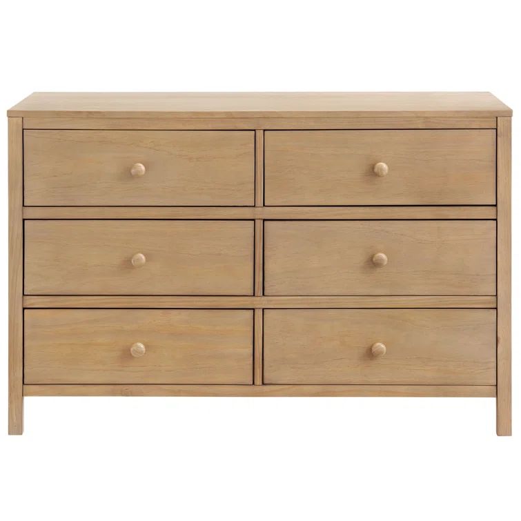 Honey Wood Double Dresser with Extra Deep Felt Lined Drawers