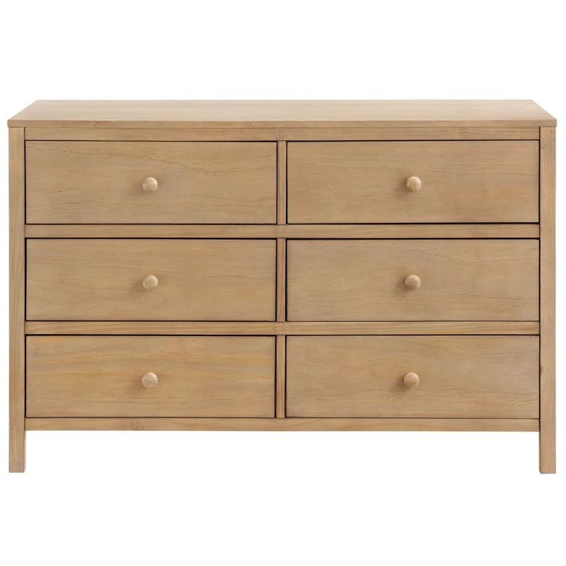 Honey Wood Double Dresser with Extra Deep Felt Lined Drawers