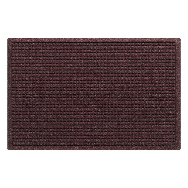 Bordeaux Rubber Outdoor Door Mat with Cube Pattern